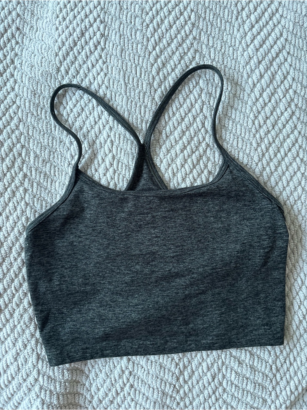 aerie Charcoal Gray Strappy Sports Bralette